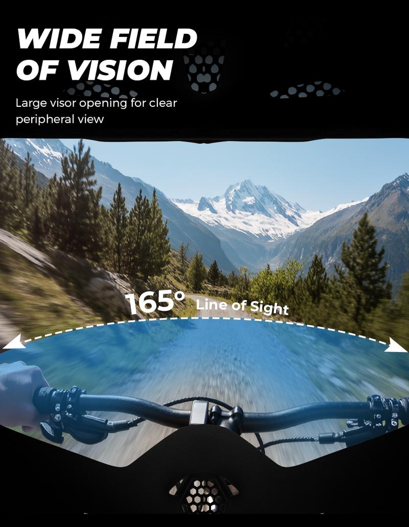 VICTGOAL Adult Detachable Mountain Bike Full Face Helmet, Men's Bicycle Head Protection, Off-Road MTB Safety Gear, Mbx Bmx Helmets, Motocross Helmet