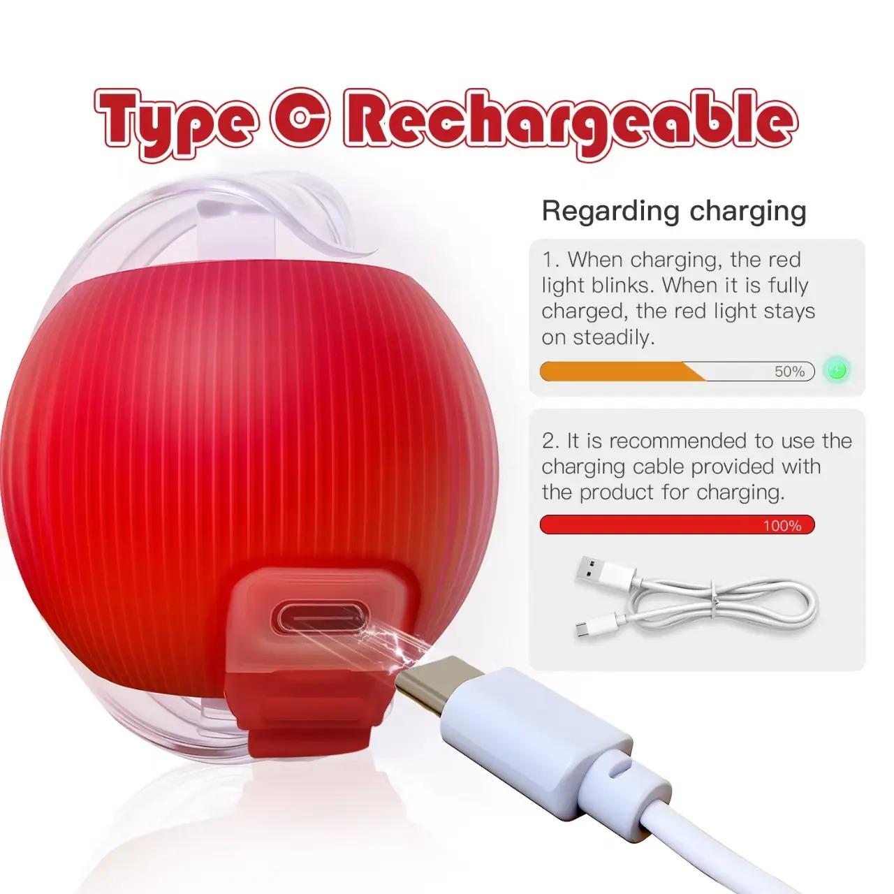 Automatic Self-Playing Pet Toy - Durable TPR Smart Ball with LED Light & Long Tail, Motion Activated Interactive Dog Cat Toy for Anxiety Relief, Silent Design for Home Use