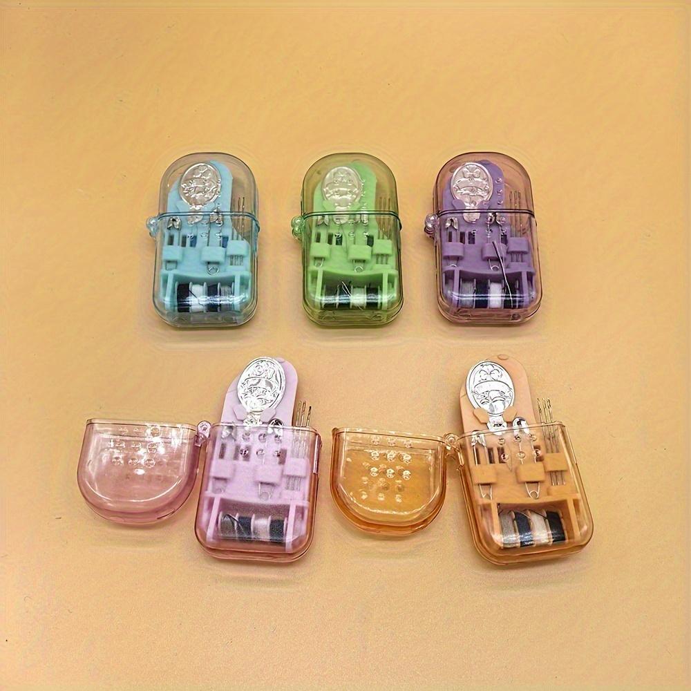 1pc Double-layer Storage Sewing Box Set, Mini Portable Sewing Kit Box, Home Dorm DIY Sewing Mending Tools, Small Sewing Kit, Travel Emergency Mending Clothes Tools Set Art & Craft Supplies Sewing Supplies Crafts