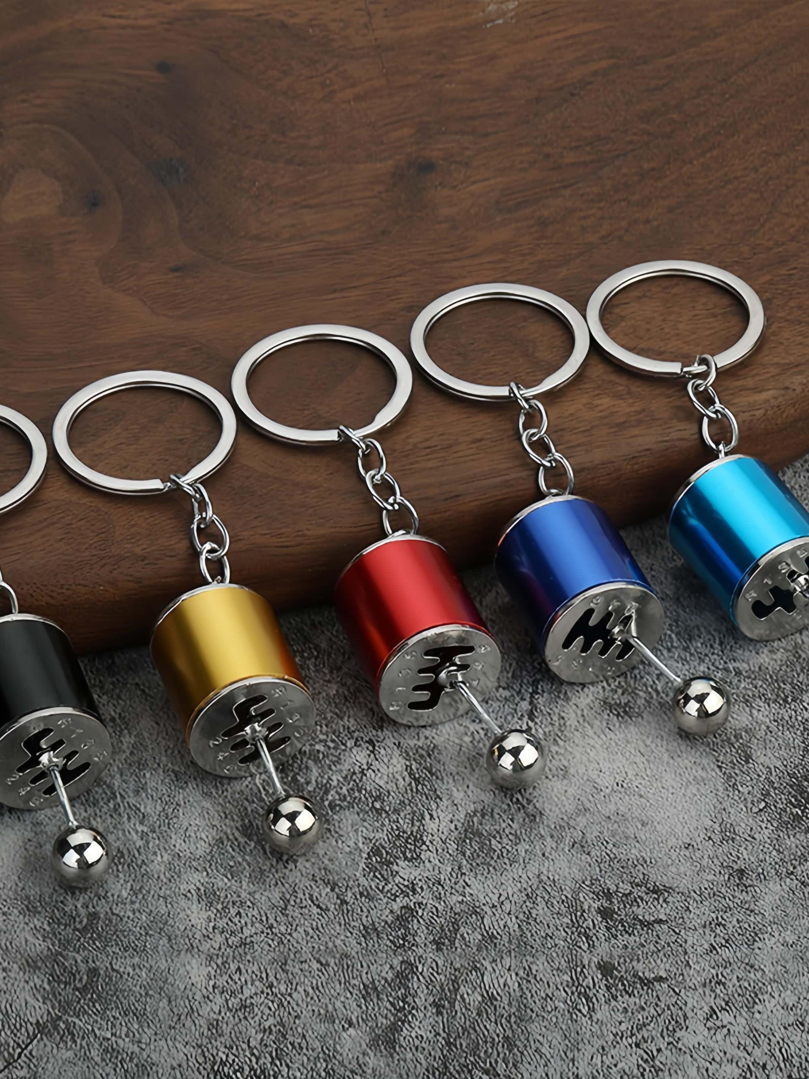 Wind Manual Transmission Keychain, Moveable Gear Head Pendant, Car Modification Culture, Unique Gift for Car Enthusiasts, Bag Charm, Car Key Chain
