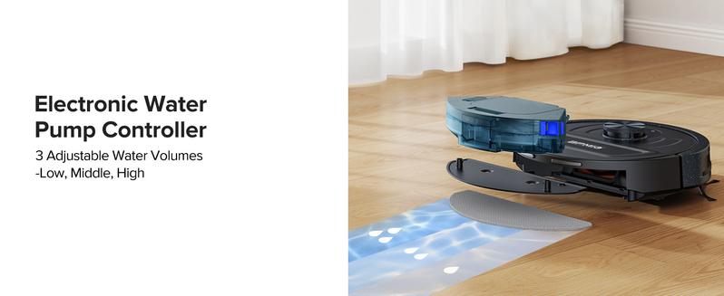BPMIO B20 2-in-1 Robot Vacuum & Mop Combo 5500Pa Suction LiDAR Navigation 120-Min Runtime Alexa WiFi App Compatible for Pet Hair Hard Floors