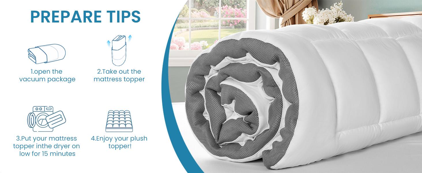 Sonoro Kate Cooling Mattress Protector - Gel Memory Foam Topper, Pain Relief & Breathable Bamboo Cover, Fits 8-21" Deep Pocket