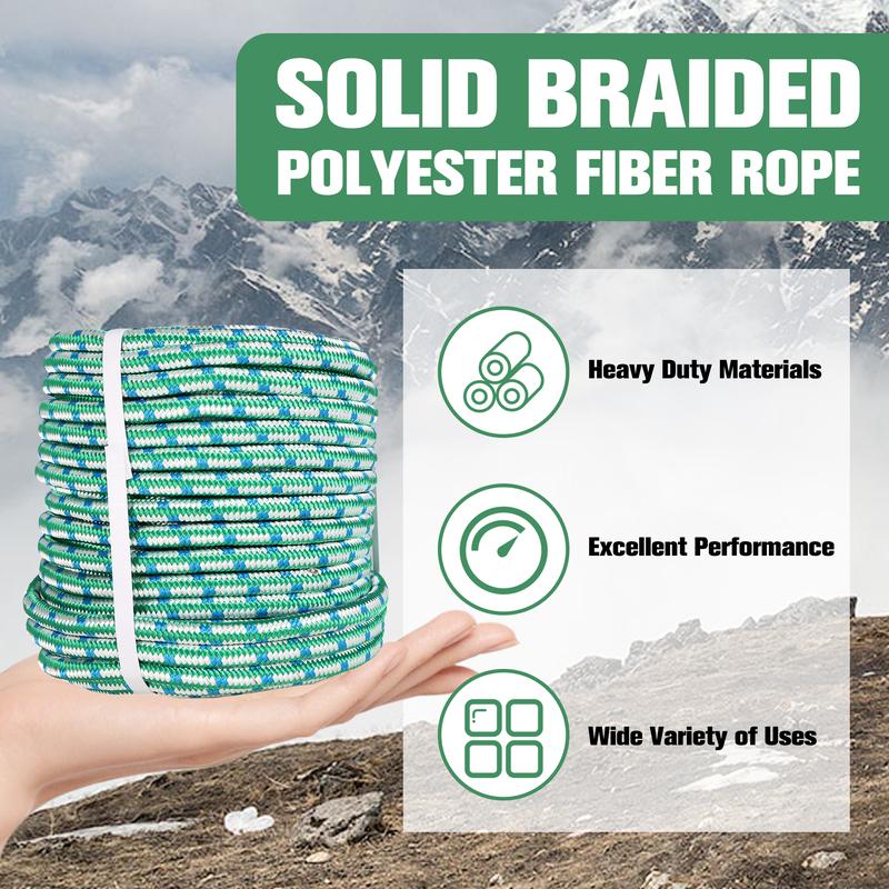 TikTokShopBlackFriday findmall Outdoor use 1/2 Inch 16 Braid multifunctional Polyester Rope 100/ 150 FT Green White Blue/Red White Blue/ Blue White TikTokShopBlackFriday findmall Outdoor use 1/2 Inch 16 Braid multifunctional Polyester Rope 100/ 150 FT Green White Blue/Red White Blue/ Blue White