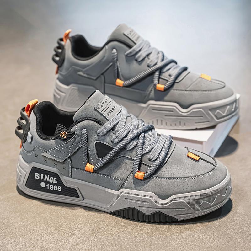 Men's Fashion Colorblock Lace Up Low Top Sneakers, Casual Comfortable Sports Running Shoes, Trendy All-match Sneakers for Daily Wear, Closed, Fashionable Running Shoes, Athletic Shoes