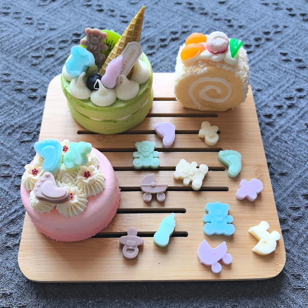 3pcs Creative Silicone Molds Set, DIY Chocolate Candy Baking Tools, Baby Bottle Shape & More, Perfect for Cake Decoration & Desserts