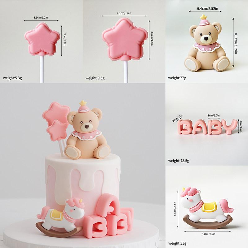 Cute Baby Birthday Hat, Blue Cartoon Design, Gender Reveal Cake Decoration, Horse Castle Insert, Baby Shower Accessory