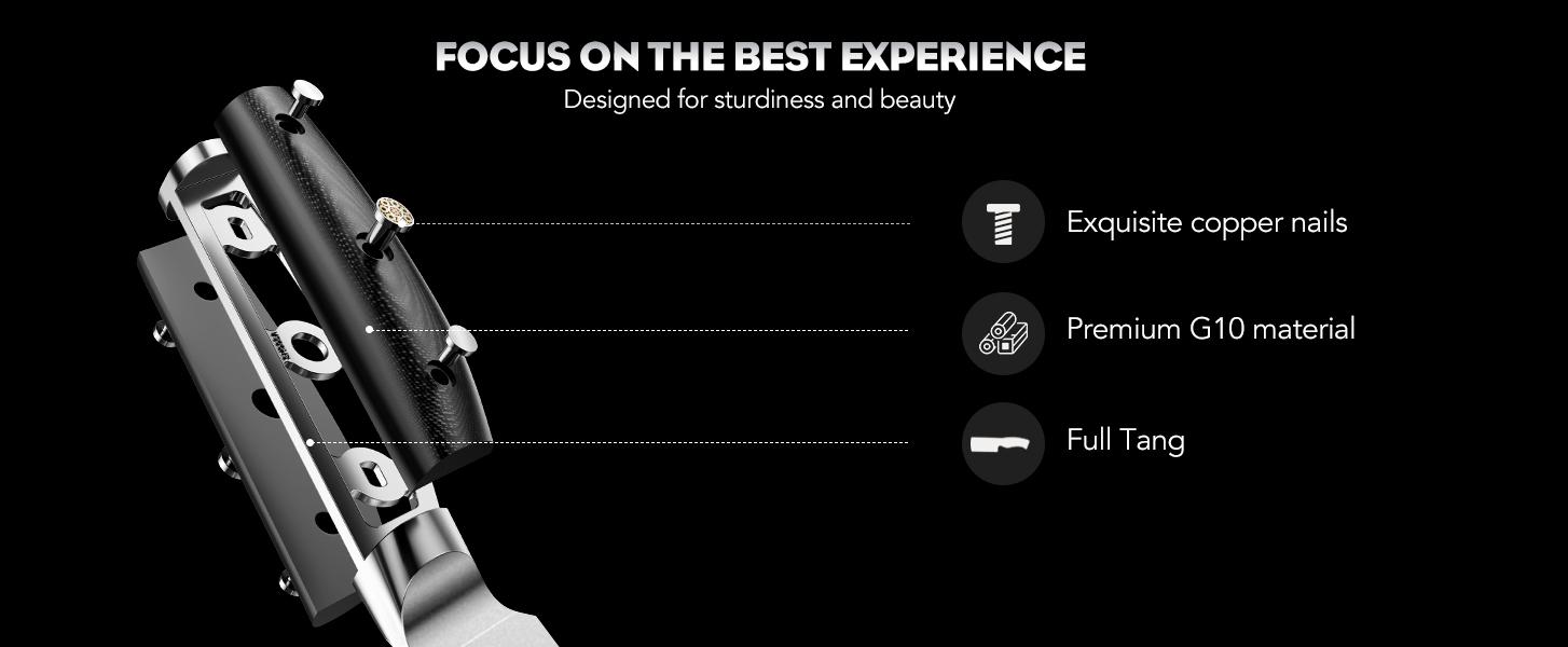 WIZEKA Brisket Knife，Ultra Sharp 12 Inch Damascus Slicing knife，Full Tang Carving Knife for Meat Cutting with G10 Handle，BBQ Knife，Great for Slicing Roasts, Meats, Fruits