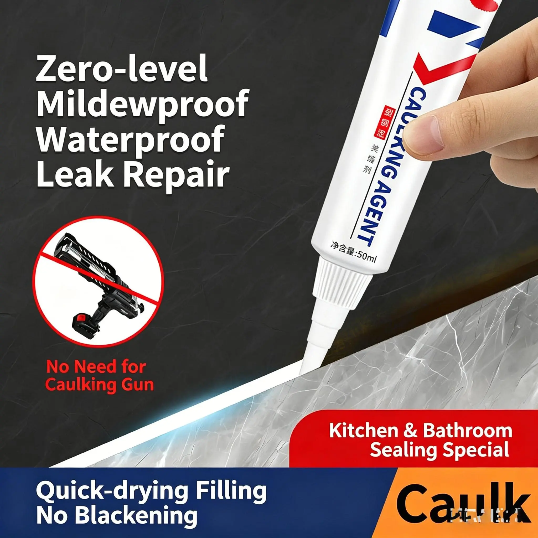 Seam Beautifying Agent for Ceramic Tiles & Floors, Invisible Waterproof Sealant, Leak Proof Seal, Durable Sealing Solution for Kitchens & Bathrooms, Easy Application Paste