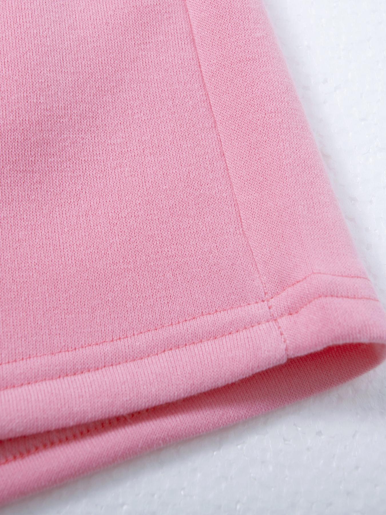 Unisex Solid Drop Shoulder Sweatshirt & Drawstring Waist Shorts Set, Casual Fashion Cozy Breathable Two-piece Outfits for Daily Outdoor Wear, Unisex Clothes for Fall,Airport Outfit