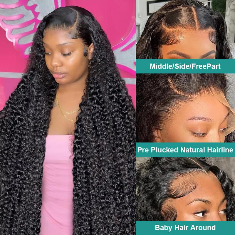 Deep Wave 13x6 Hd Curly Lace Front Human Hair Wigs Pre Plucked 13x4 Water Wave Lace Frontal Wigs For Women 180% Density