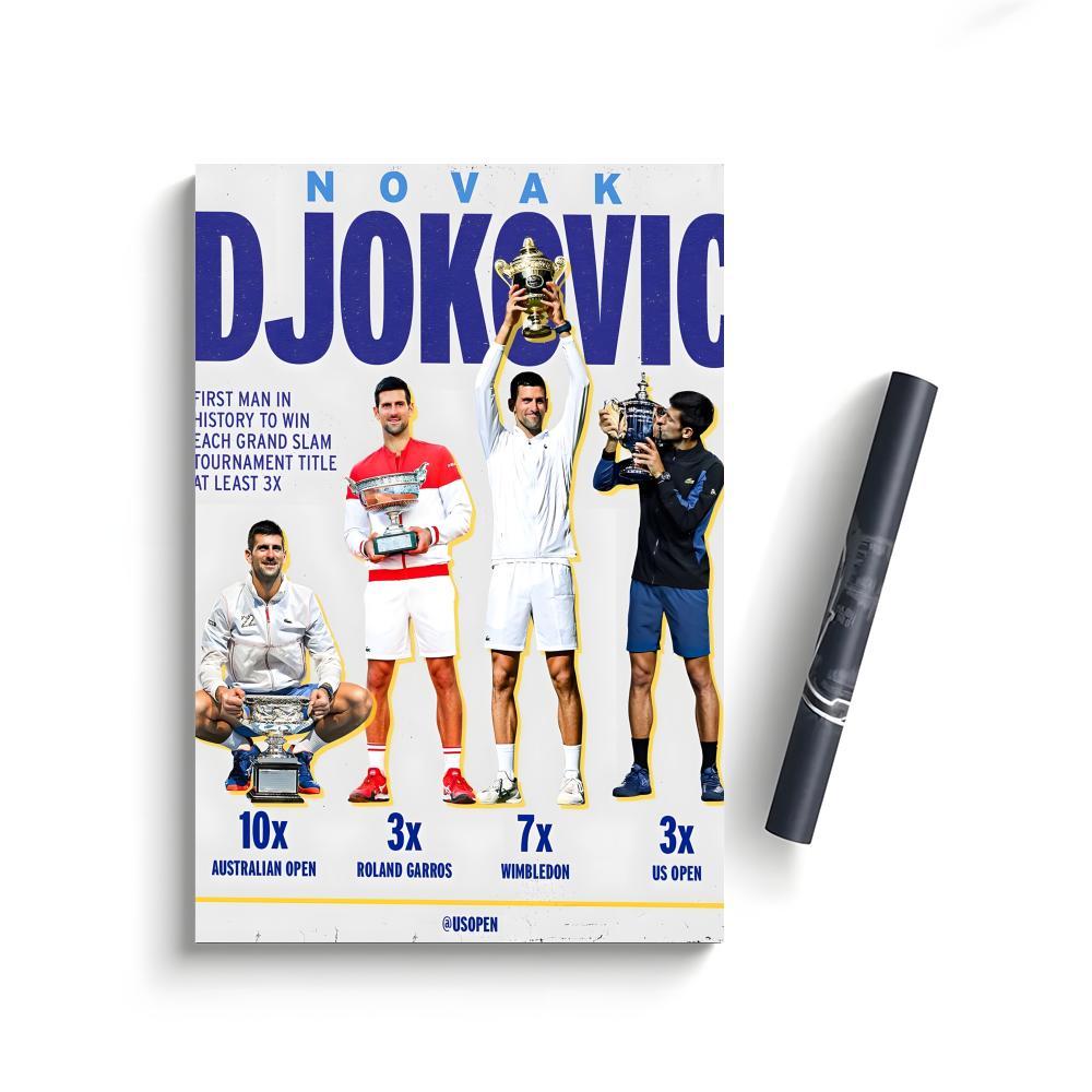 Novak Djokovic Poster Bedroom Home Decor Art Poster Perfect Gift for Family and Friends