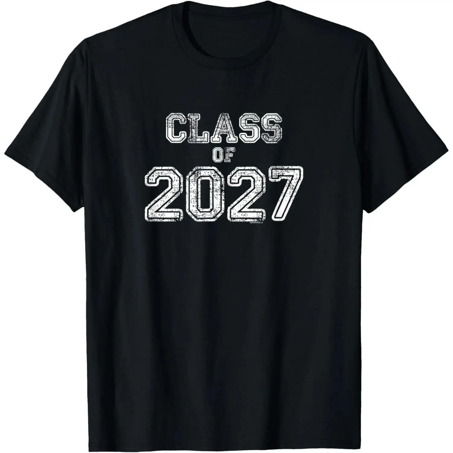 Class of 2027 Senior Graduation Vintage School Spirit T-Shirt, Casual Short Sleeve Graphic Tee