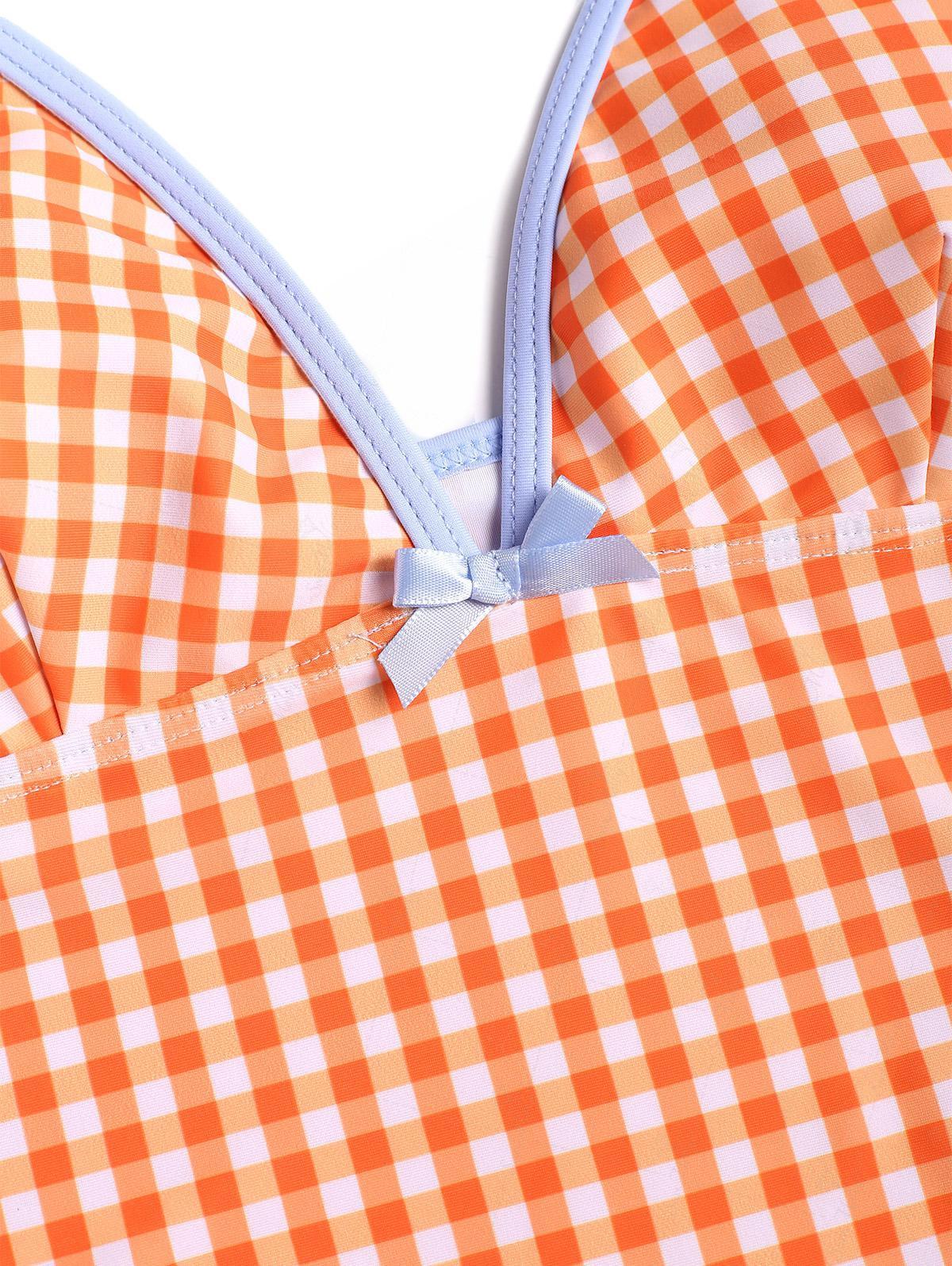 Women's Summer Beach Floral Leaves Halter Tied Tank Style Full Coverage Bikini Tankini Set Two Piece Bathing Suits Halter Bikini Sets