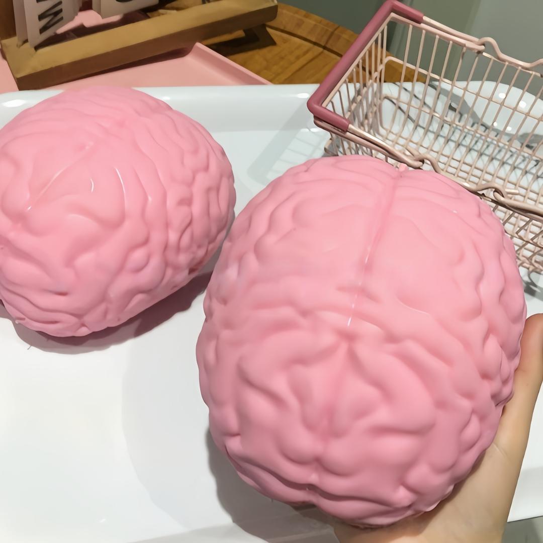Giant Brain Stress Relief Squeeze Toy Slow-Rebound Brain Matter Ball Squeeze Fun Emotional Release Stress Toy Creative and Whimsical Realistic Brain Squeeze Fun Essential Halloween Pranking Toy Gift
