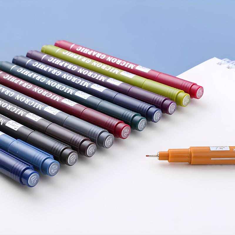 12 Colors 0.5 Micro, Fineliner Pen Set Ink, Fine Point Pen,Multi-liner, Sketching, Anime,Artist Illustrating/Technical Drawing,Office Documents