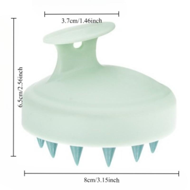 Silicone Hair Washing Massage Brush, Scalp Scrubber, Soft Silicone Bristles for Deep Cleaning, Rounded Tips for Scalp Massage, Family Essential Daily Use