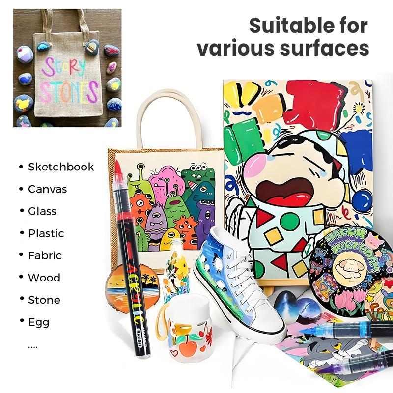 36 Color Acrylic Marker - Graffiti Pen Painting Set, Acrylic Paint Pen, Stroke Marker pen, Waterproof and Quick Drying, Stronger Coverage, Black Friday & Cyber Monday, Thanksgiving gifts, Christmas gifts