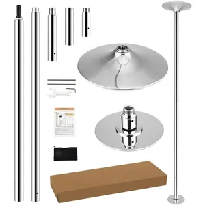 Premium Heavy Duty Portable 360° Spinning Dance Pole Set, Height Adjustable 7.38-8.85ft 45mm Removable Dancing Pole, 200KGS Capacity with CE Certificate for Home Gym Exercise