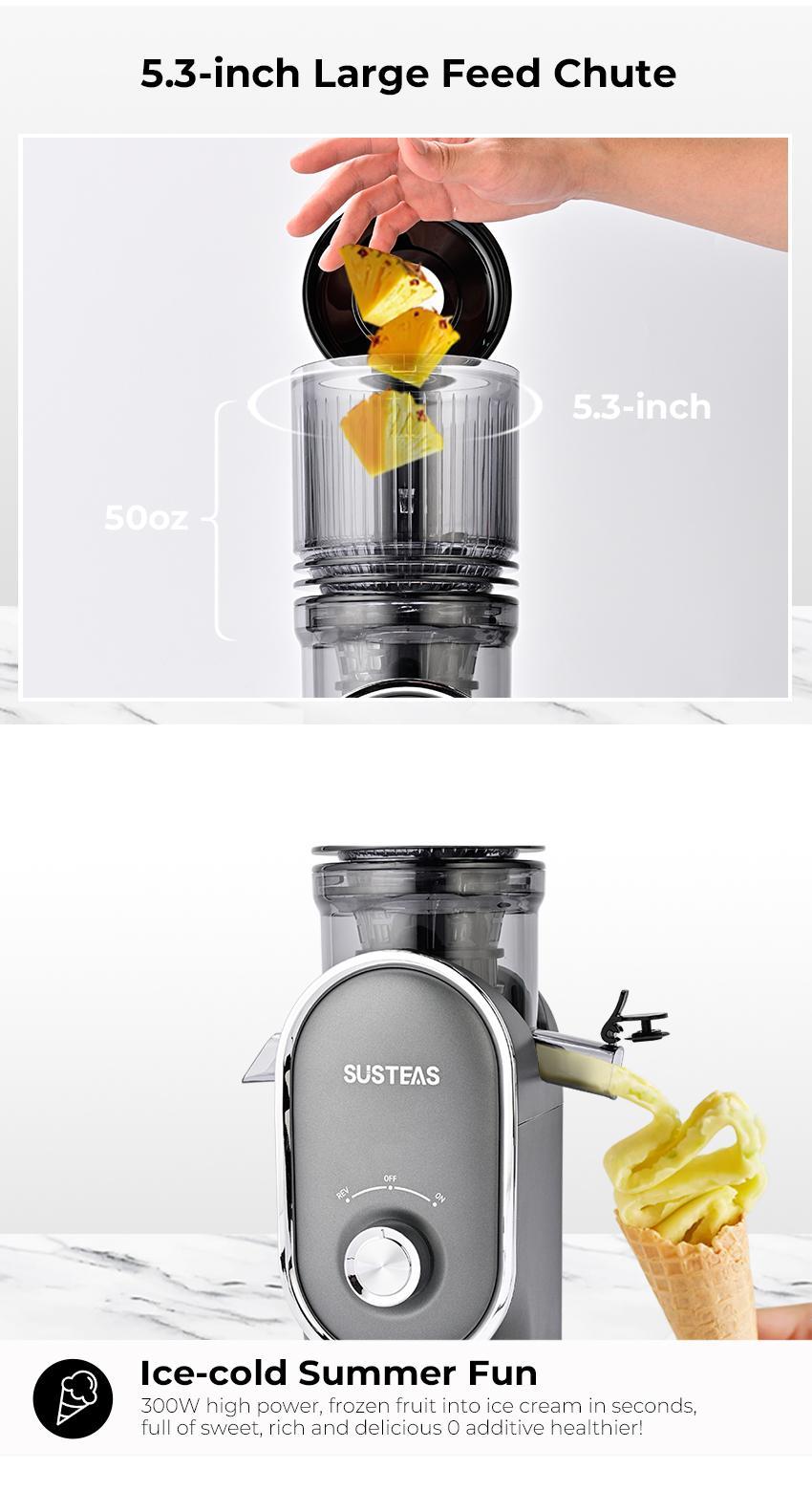 SUSTEAS Cold press juicer: Large 3" inlet, 80oz capacity, slow masticating for max yield. Easy-clean design - preserves nutrients & flavor! Black Blender Machine juicer juicer machine SUSTEAS Cold press juicer: Large 3" inlet, 80oz capacity, slow masticating for max yield. Easy-clean design - preserves nutrients & flavor! Black Blender Machine juicer juicer machine