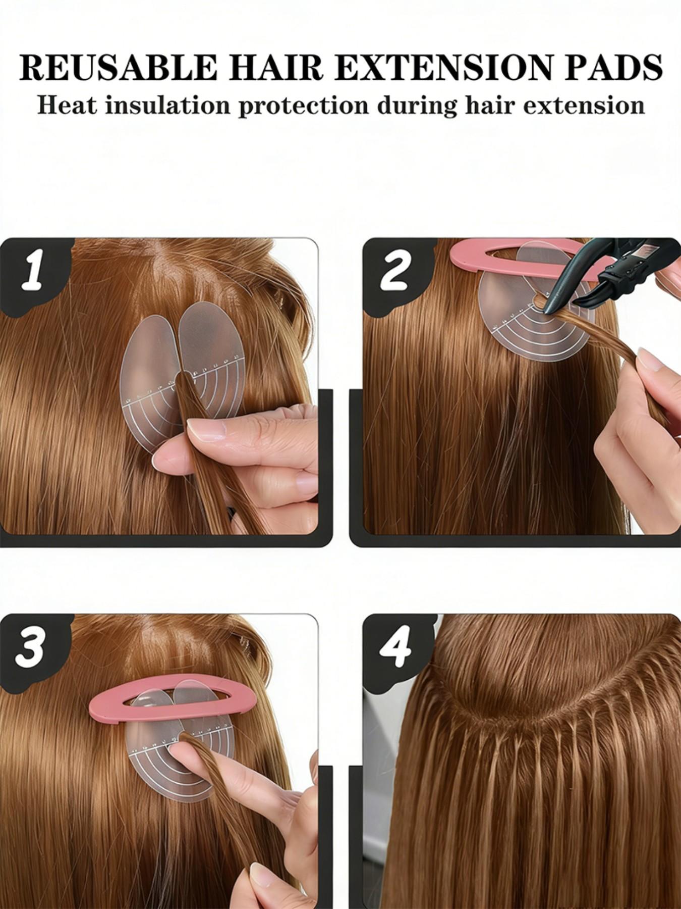 Circular Scale Hair Extension Locator Ruler, Transparent Visual Design, Ideal for Salons and Home Use, Essential Tool for Wig Making