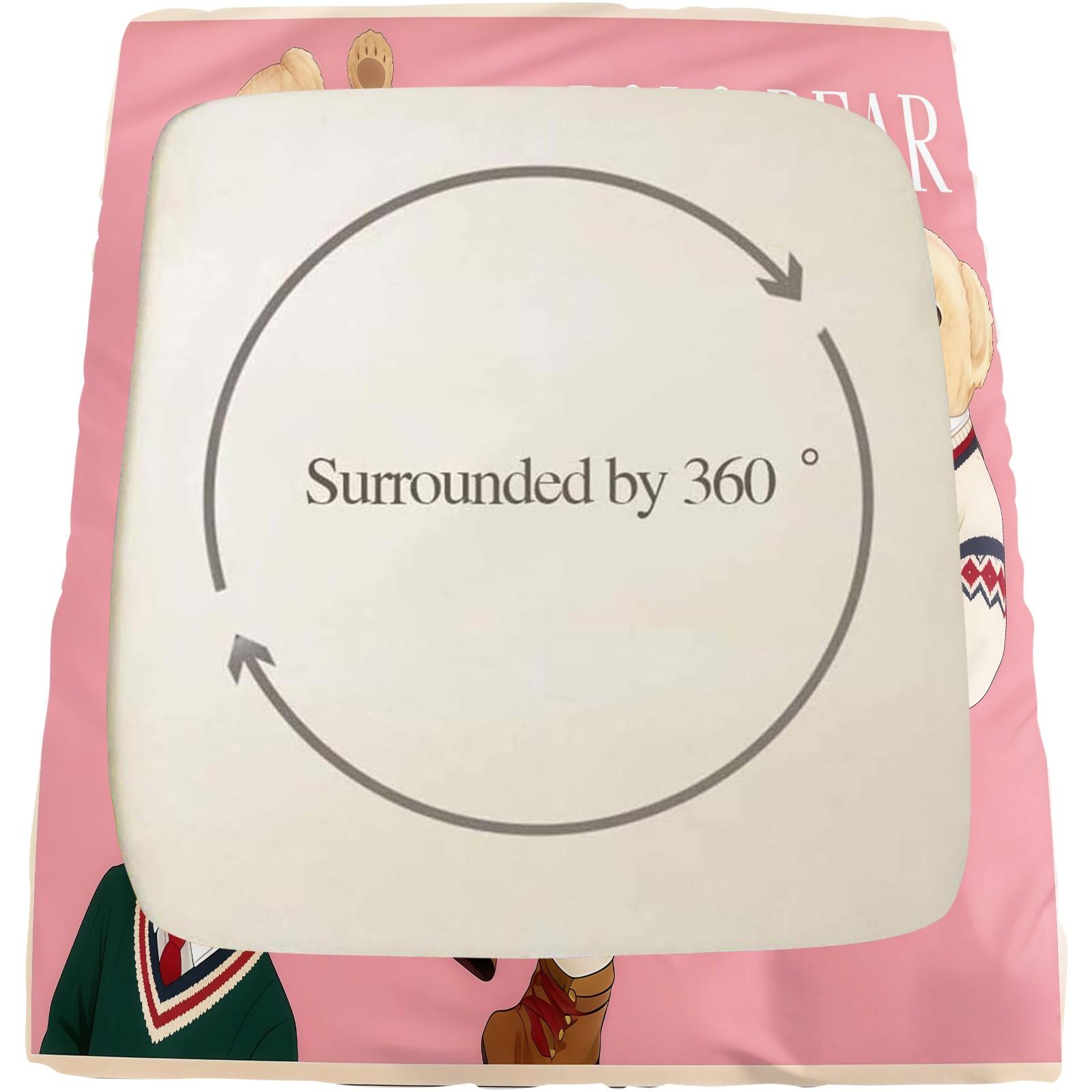 3-Piece Trendy Teddy Bear Patterned Bed Sheet, Soft And Durable Bedding Set Including 1 Bed Sheet And 2 Pillowcases, Suitable For Daily Holiday, Birthday, Gift, Bedroom Decoration For Children And Adults