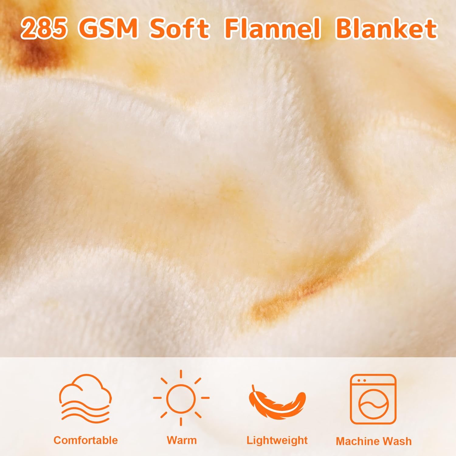 Burrito Tortilla Throw Blanket 60 inches for Adult , Birthday Gifts for Boys Girls Novelty Tortilla Wrap Blanket Funny Gifts for Women Men Teens, 285GSM Soft Flannel Taco Blanket(Beige)
