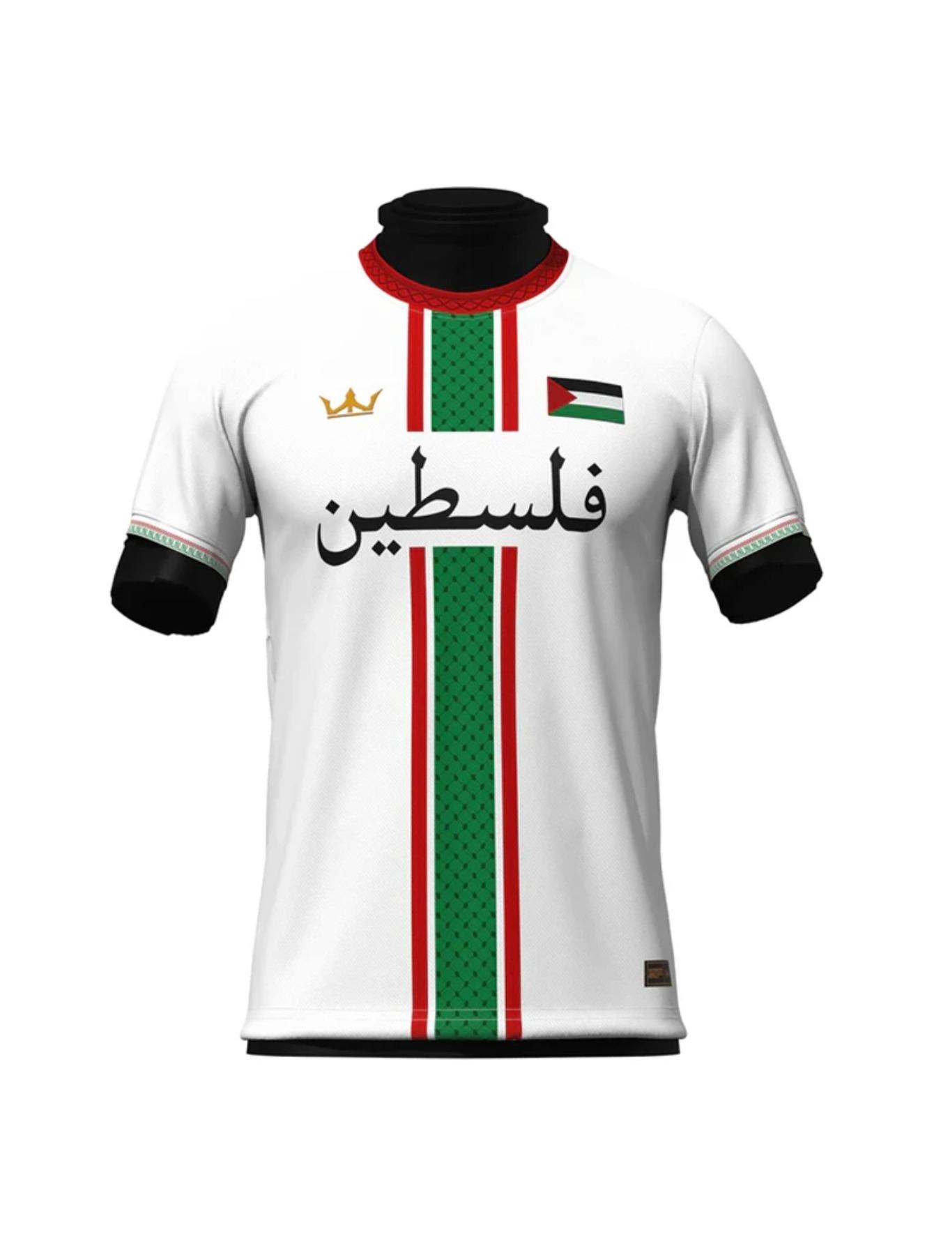 Fashion Palestine Flag Football T Shirts Trend Summer Short Sleeve National Emblem 3D Printed Sports Tees Loose Breathable Tops