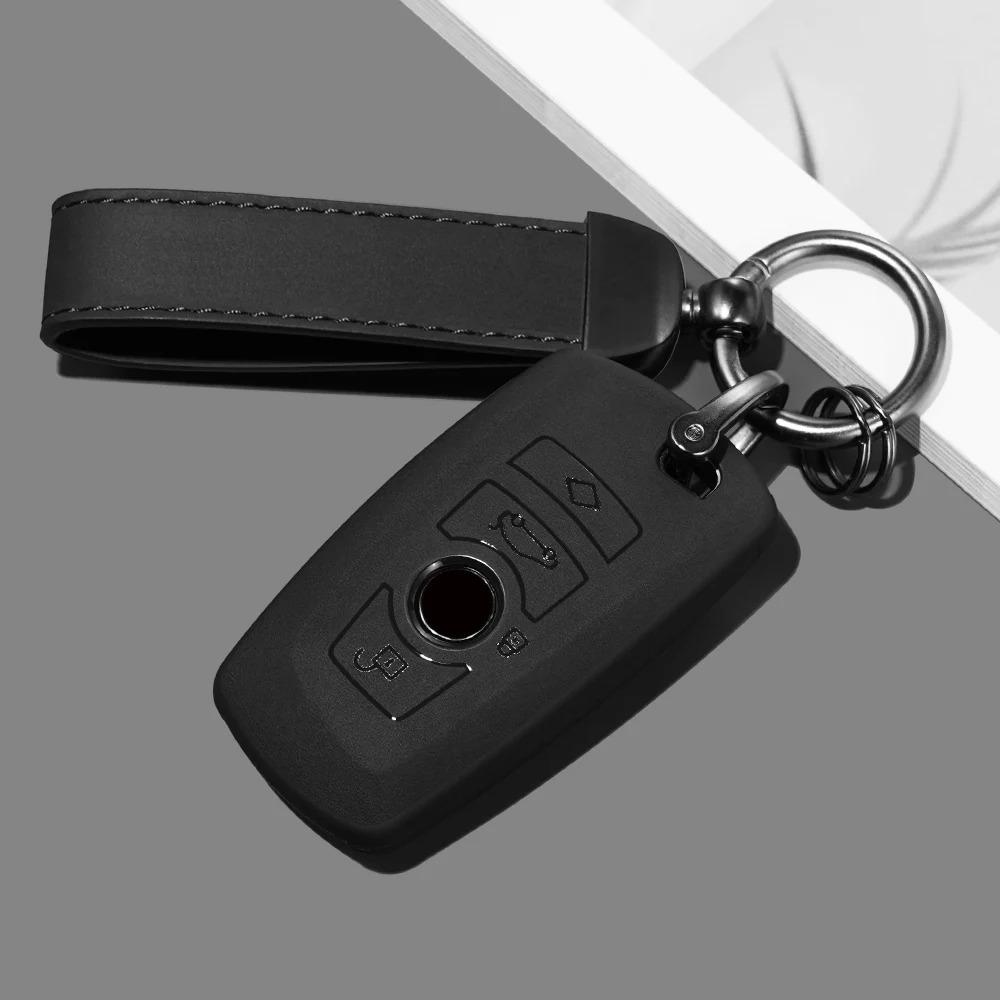 ABS Car Key Case Cover, Compatible with BMW 1 3 5 7 Series, M3, M4, X1, X3 G01, X4 G02, X5 F15 F16, F07 F10 F20 F21 F30 F31 F32 F34 Models, A