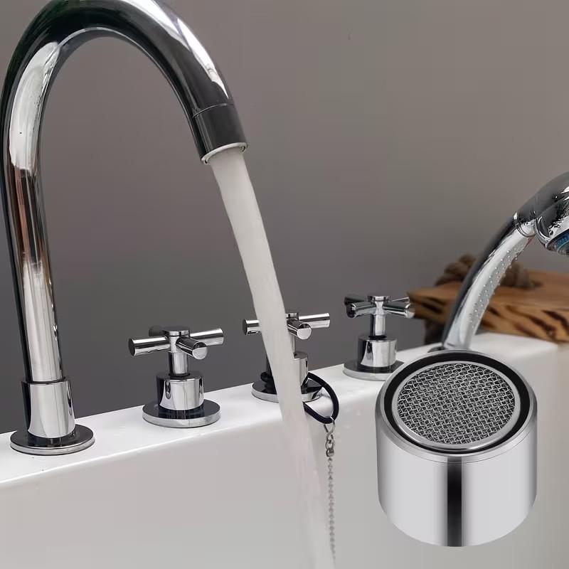 4pcs 22mm Aerator for Sink Insert Filter, Chrome Plated Bubbler with Seal, Ideal for Bathroom and Kitchen Faucets