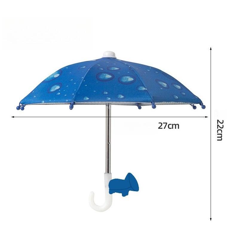 1pc Mini Mobile Phone Sunshade Umbrella Set, Outdoor Anti-Glare Portable Umbrella, with Accessories, Rain and Sun Protection
