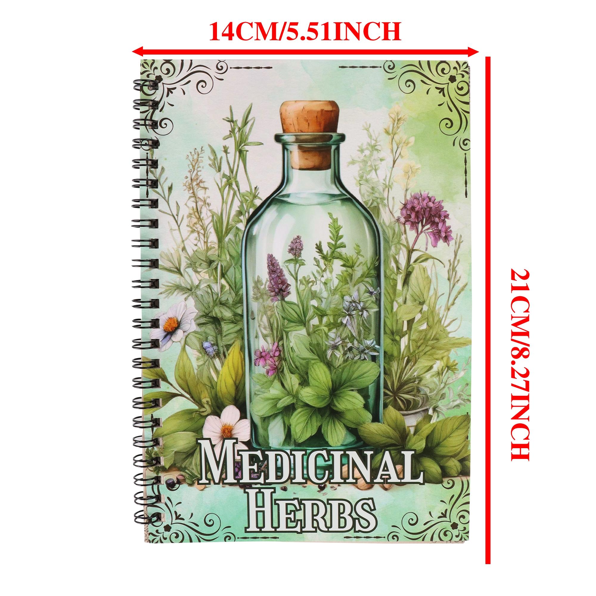 Medicinal Herbs Learning Notebook, Herbal Study Guide, Perfect for Nature Lovers, Christmas Gift Idea, Essential Botanical Journal, Spiral Notebook, Spiral Coil Notebook