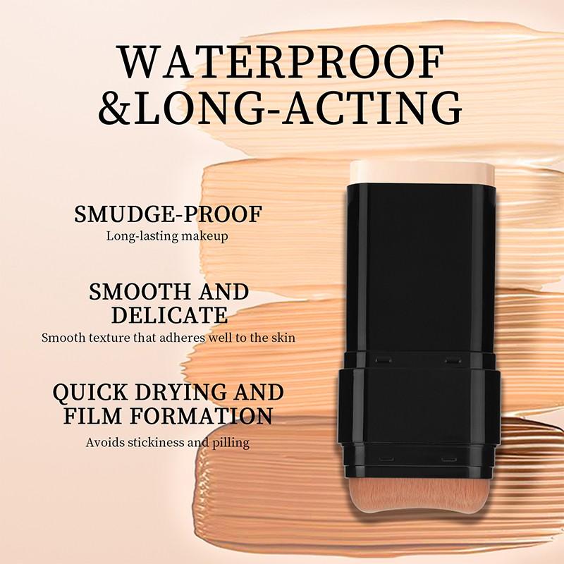 Waterproof Long-Lasting Flawless Foundation Stick, Lightweight Natural Finish, Ideal for Daily Use and Special Occasions
