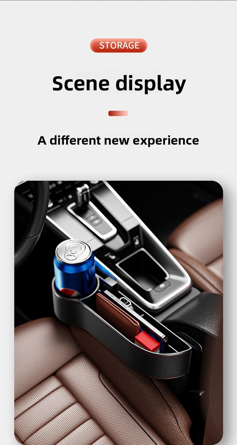 Car Seat Side Storage Box Car Interior Organizer Bag Car Gap Filler for Phone Keys Wallet Car Accessories Auto Interior Decoration Black Tech Car Gadget Car Seat Pocket Organizer for Car Storage Solut