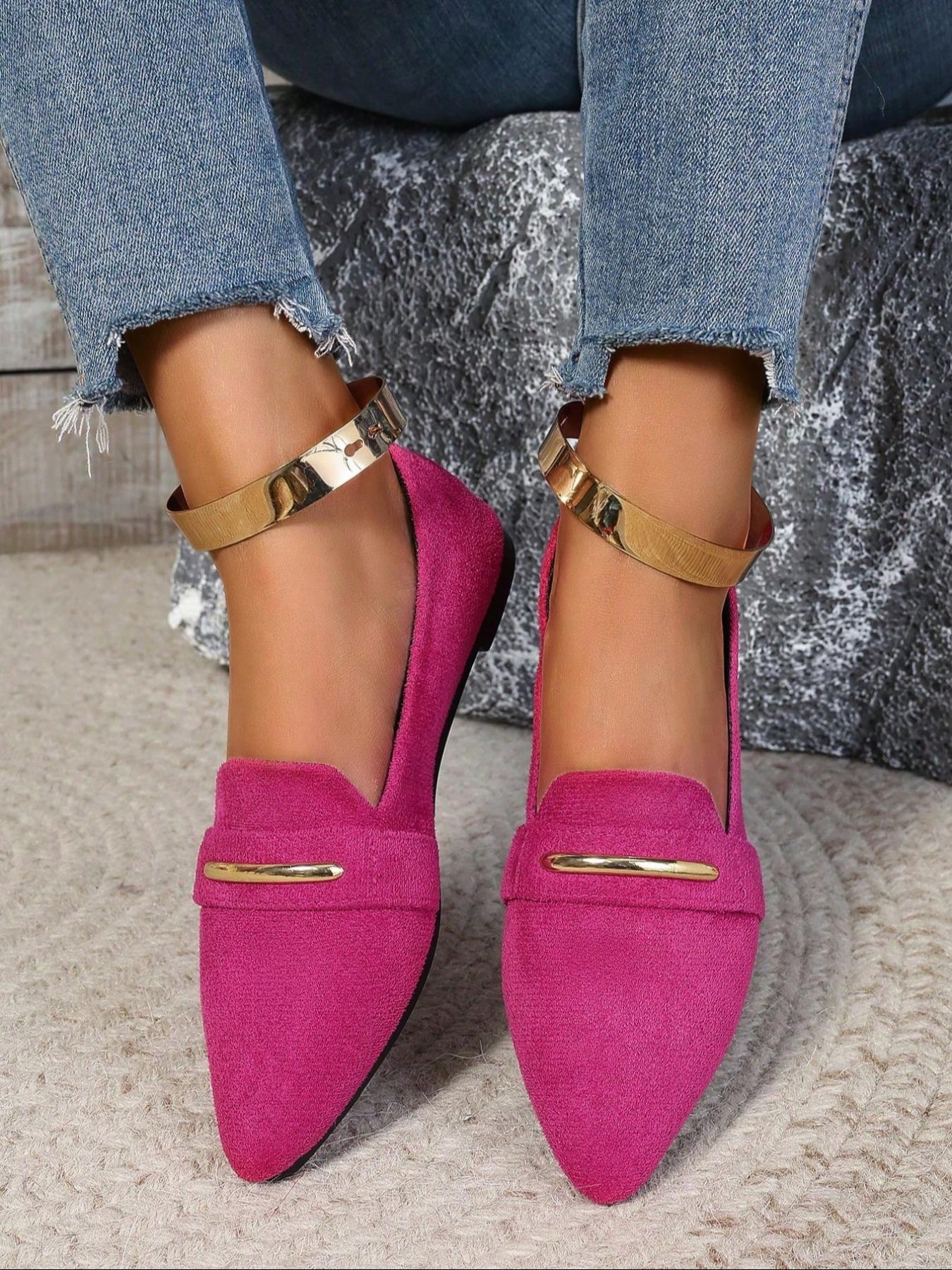 Women's Plain Elegant, Lightweight Slip-On Casual Trendy Flat Moccasins, Almond Toe Comfortable Daily Wear Footwear