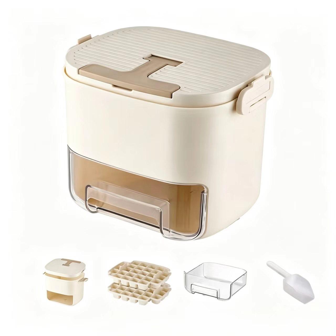 Press Mold Ice Cube Tray, Easy Release Plastic Ice Molds, Home Use Ice Maker Kit, Durable Design for Everyday Convenience