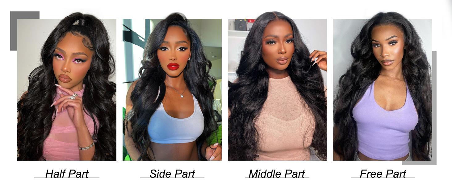 【Clearance sale】Lemoda Outlets Flash Deals 13x6 Lace Front Wigs Human Hair Body Wave Lace Front Wigs Human Hair 220% Density HD Transparent Lace Wigs Pre Plucked With Baby Hair Natural Black Lace Frontal Wigs Human Hair