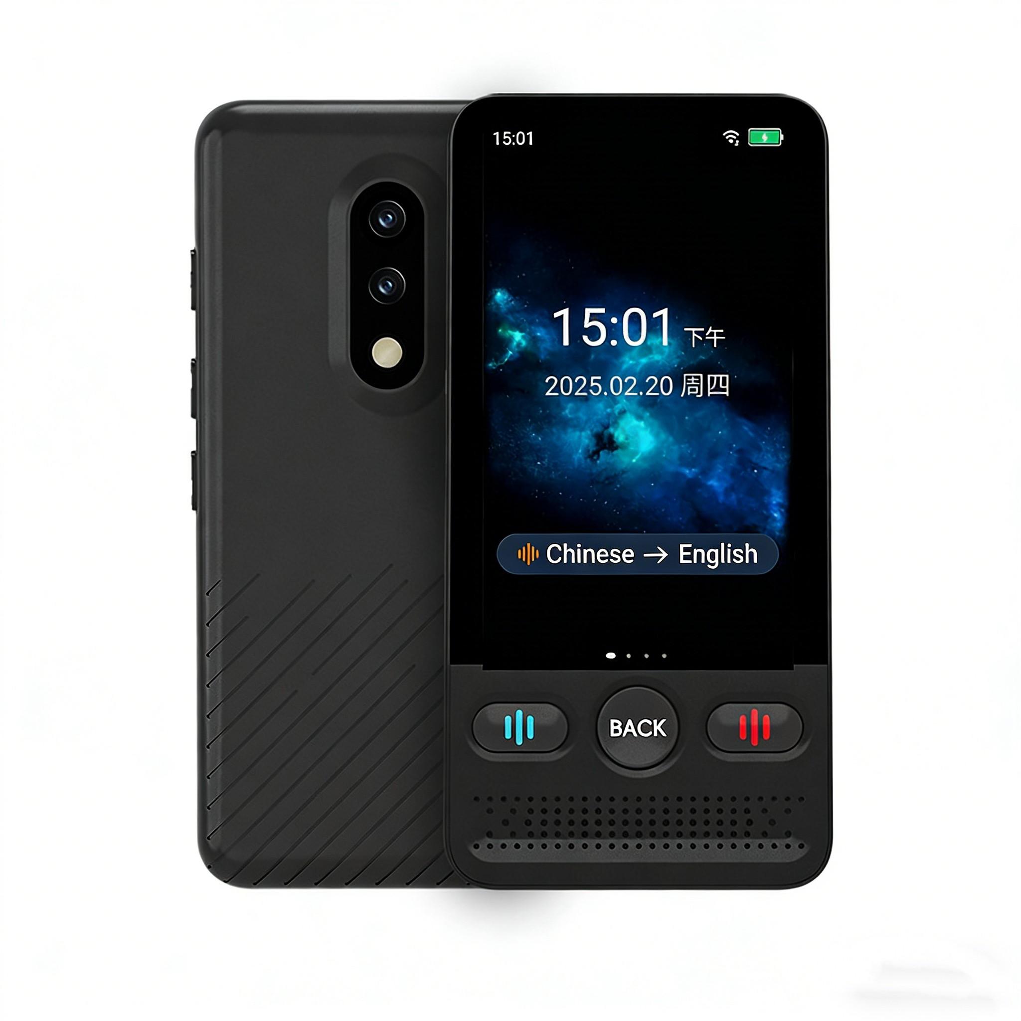 Ai Touchscreen Translator Device, Supports 138 Languages, Real-Time Voice & Image Translation, Offline Mode, Rechargeable Microphone