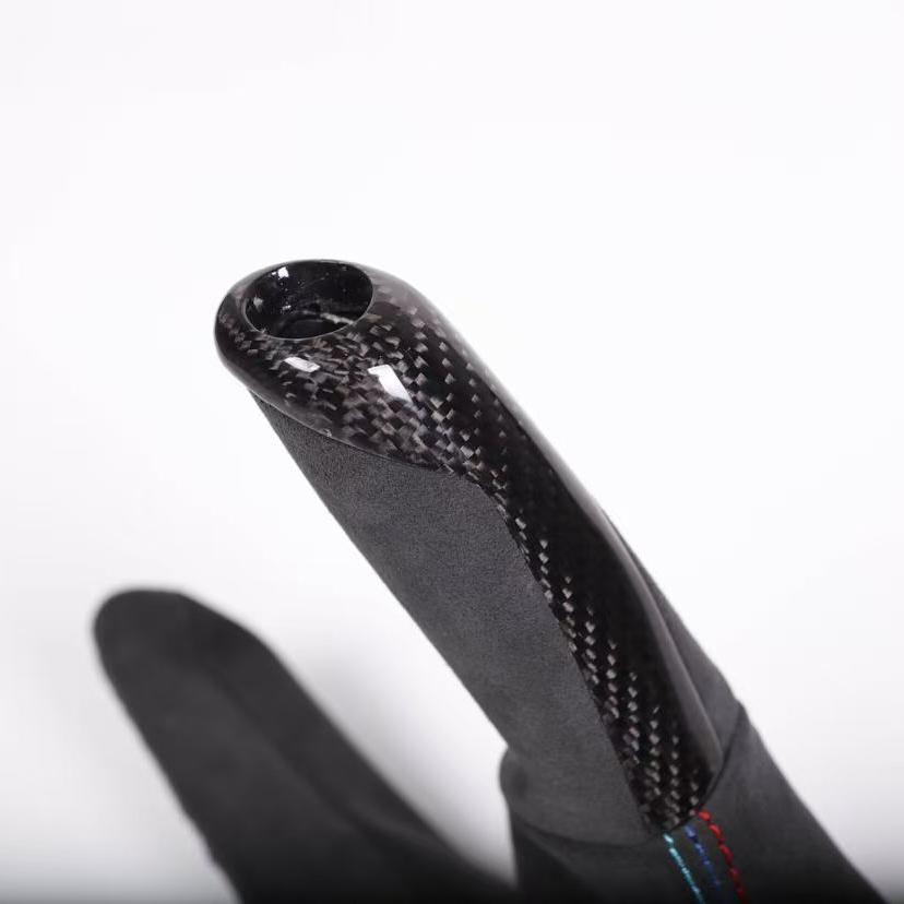 LHD Suede Carbon Fiber Handbrake Sleeve For BMW 3 4 Series F30 F31 F32 F33 F36 F80 F82 F83