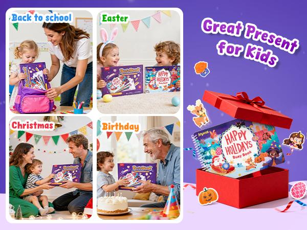 JoyCat Preschool Busy Books Language Toys, Montessori Busy Board, Educational Learning Flash Cards, Sensory Toys, Creative Learning & Fun Activities