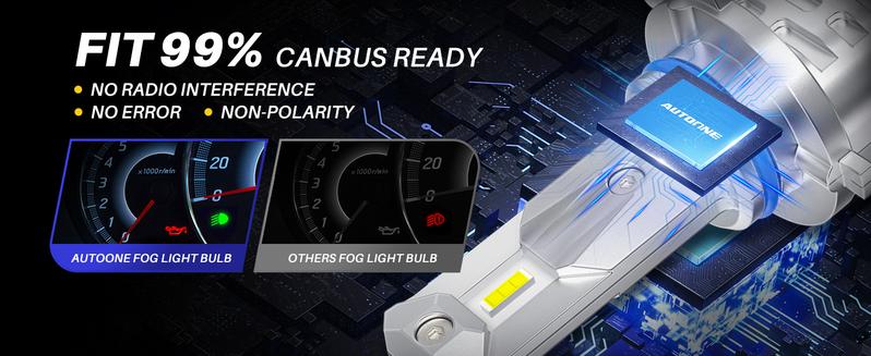 H8 H11 H16 LED Fog Light Bulbs or DRL, AUTOONE 3000K Amber Yellow Super Bright for Automotive Car Fog Lights Replacements, 50000 Hours Lifespan, Plug and Play, Pack of 2