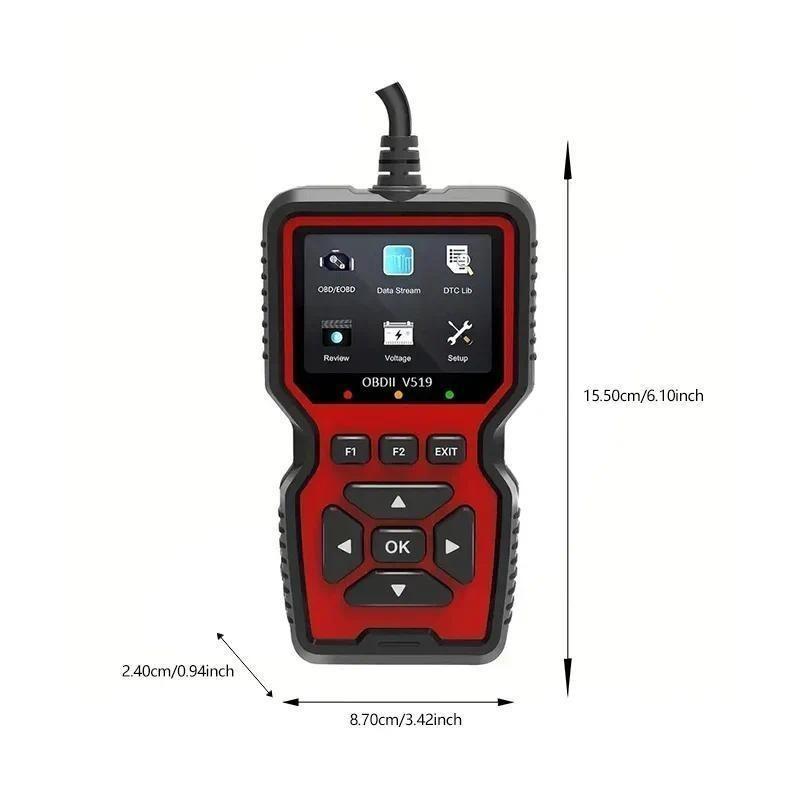 Portable OBD II Port Scanner Live Data Professional Mechanic OBD2 Diagnostic Code Reader Tool For Check Engine Light Battery Voltage automotive Testing functionality complete Portable OBD II Port Scanner Live Data Professional Mechanic OBD2 Diagnostic Code Reader Tool For Check Engine Light Battery Voltage automotive Testing functionality complete