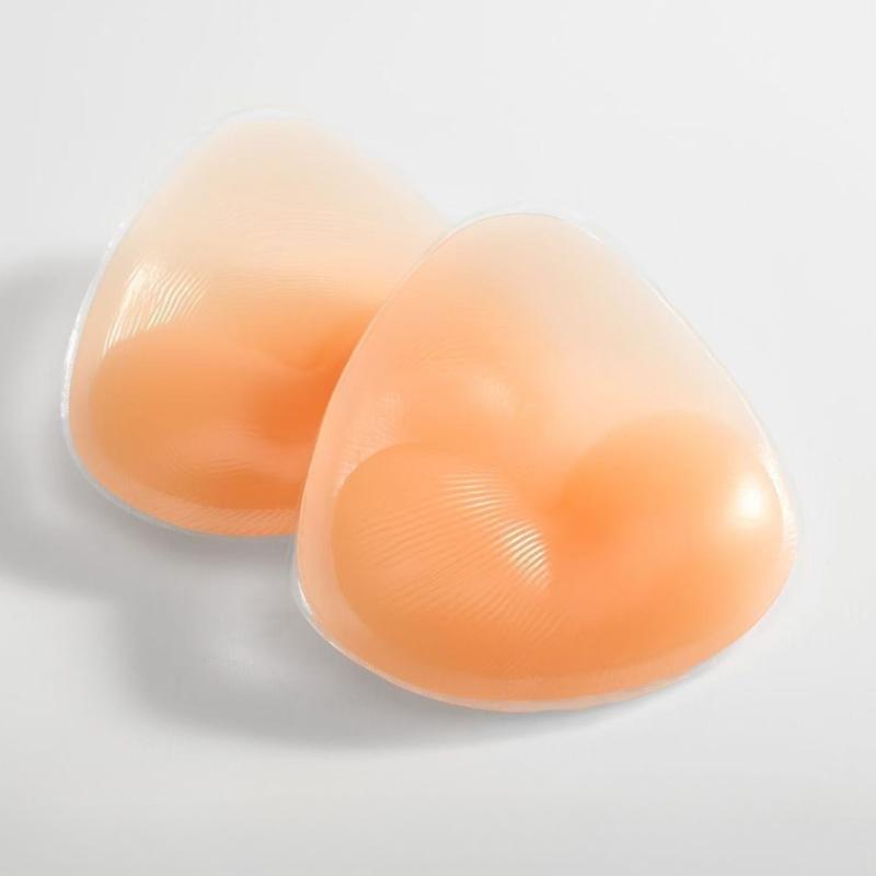 Women's triangular silicone bra inserts, push-up and waterproof, suitable for swimsuits, bikinis, sports bras, detachable