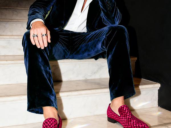 【BRUNO MARC Anniversary】 Men's Velvet Classic Slip-Ons & Flat Shoes - Fabric Loafers with Party-Perfect Fit, Instant Event Look, Burgundy Old Money Footwear for Weddings, Back to School
