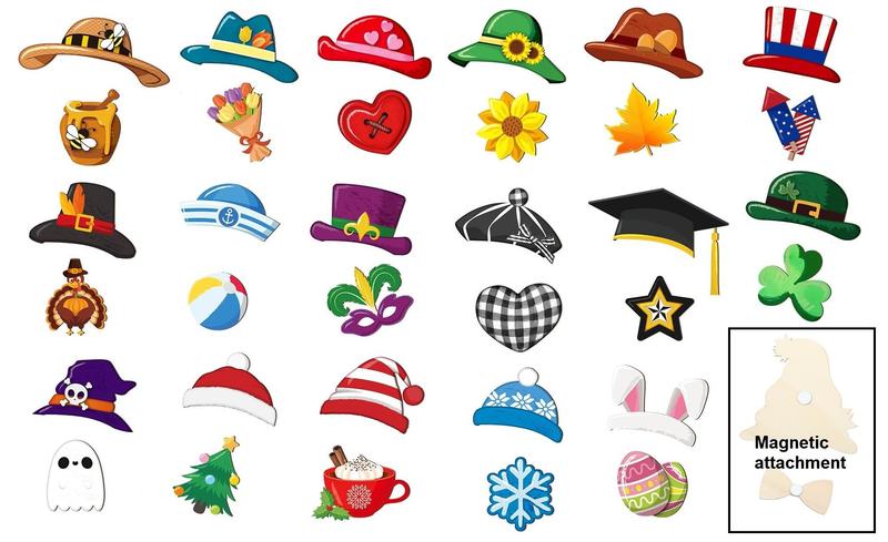 Easter Highland Cow Sign Interchangeable Welcome Sign with Magnet Detachable Hats Cute Cattle Hanging for Easter Holiday Seasonal Western Cow Decorations Birthday Home Wall Living Room Garden Cattle Farmhouse Porch Frontdoor Decor, Gift for Cow Lover