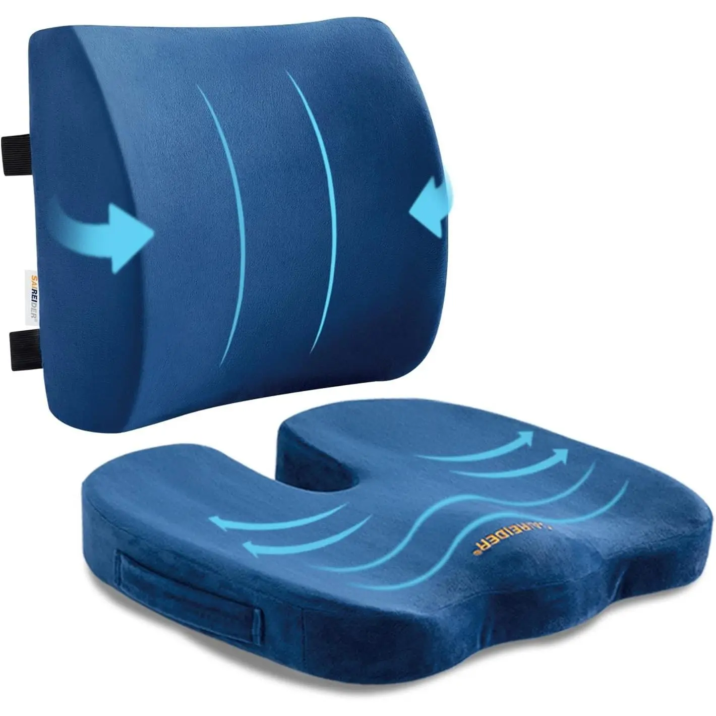Seat Cushion&lumbar Pillow-navy