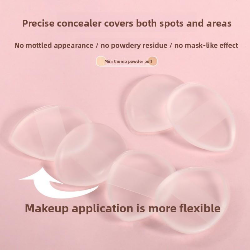 Mini Silicone Finger Makeup Sponge, Blending Sponge, Non-Absorbent Elastic Thumb Foundation Sponge, Portable Concealer Applicator, Hygienic Beauty Tool