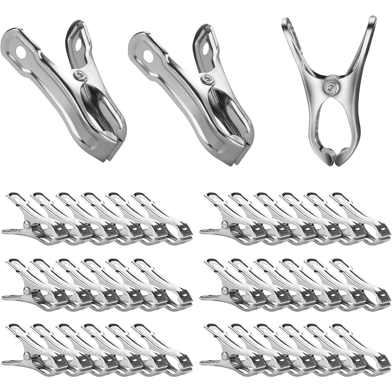 40 PCS Clips, Duty Stainless Greenhouse Clamps, Greenhouse Clips for Netting, Have a Grip to Hold Down The Shade Cloth or Plant Cover on or Greenhouse