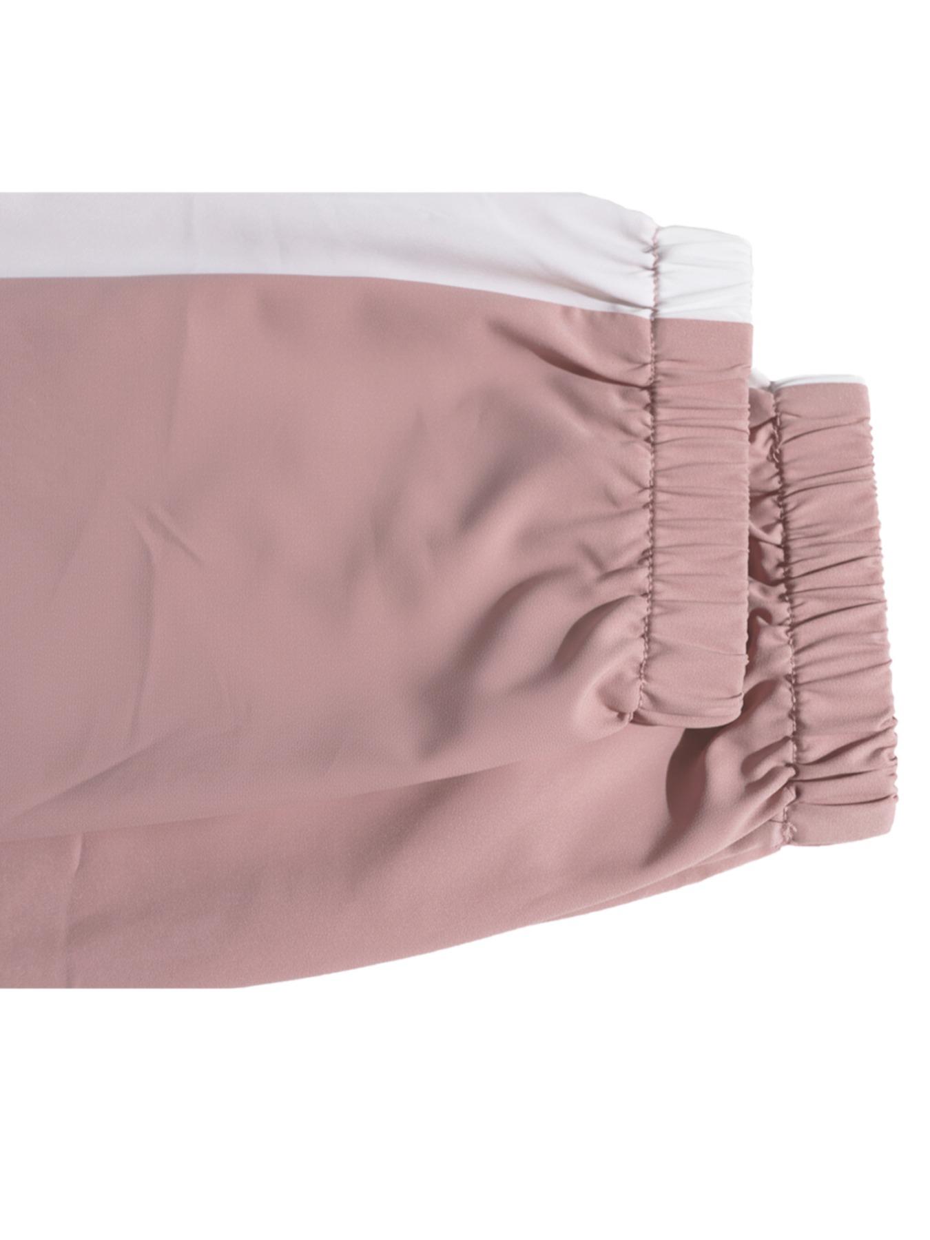 Women's Two-Piece Workwear Sport Set, Long Sleeve Zipper Windbreaker Jacket, High Waist Multi-Pocket Cargo Pants, Colorblock Design, Athletic Activewear Tracksuits, Athleisure Wear Set