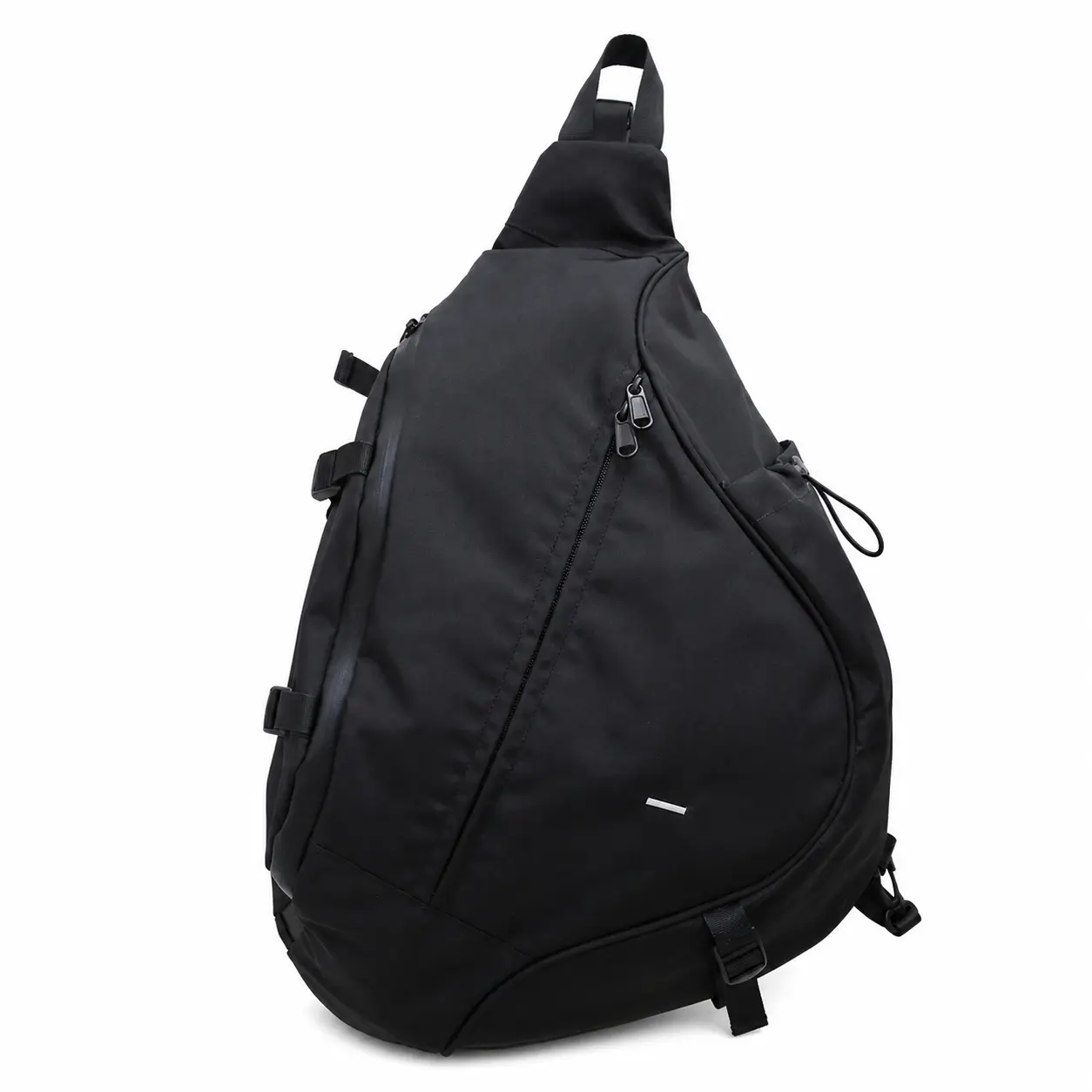 Techwear Chest Sling Bag, Compact Fit Lightweight Nylon Daily Use Bag, Minimalist Crossbody Utility Pouch for Men, Urban Techwear Urban Streetwear Gorpcore Outfit Essential
