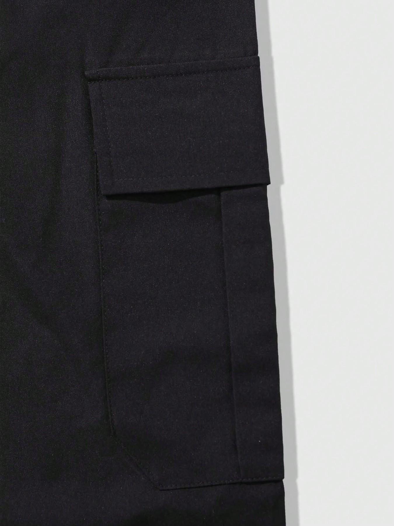 "Men's Black Pink Graffiti Graphic Wide Leg Cargo Pants | Y2K Streetwear Drawstring Casual Trousers for Daily Wear"